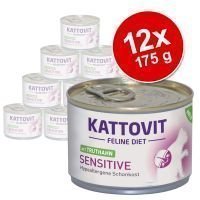 Kattovit Sensitive 12 x 175 g - kalkkuna