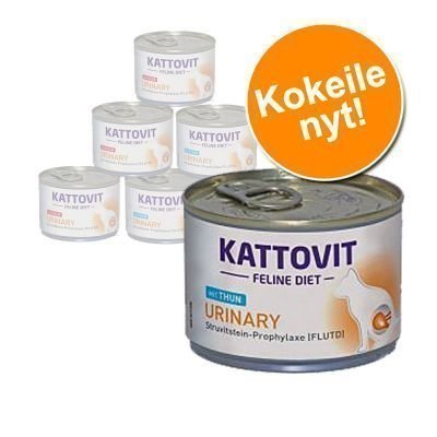 Kattovit Urinary -kokeilupakkaus 6 x 175 g - tonnikala + vasikka