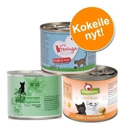 Lajitelma: Feringa + Granata Pet + Catz Finefood - 18 x 200 g (16 eri makua)