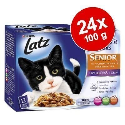 Latz "As good as it looks" Senior -säästöpakkaus 24 x 100 g - lajitelma