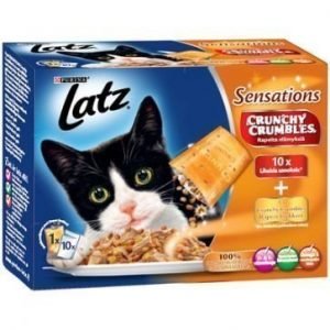 Latz "Crunchy Crumbles" -lajitelma 10 x 100 g + höyste 40 g - kalalajitelma