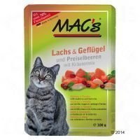 MAC´s Cat Pouch 6 x 100 g - lohi & puolukka