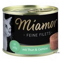 Miamor Fine Filets 6 x 185 g - tonnikalaa & kasviksia hyytelössä