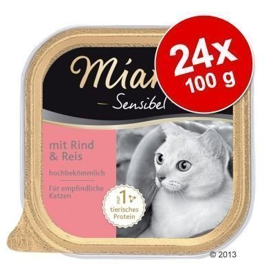 Miamor Sensibel -säästöpakkaus 24 x 100 g - kalkkuna & pasta