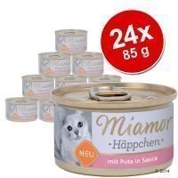 Miamor in Sauce -säästöpakkaus 24 x 85 g - kalkkunaa tomaattikastikkeessa