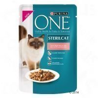 Purina One Sterilised 6 x 85 g - kalkkuna & vihreät pavut